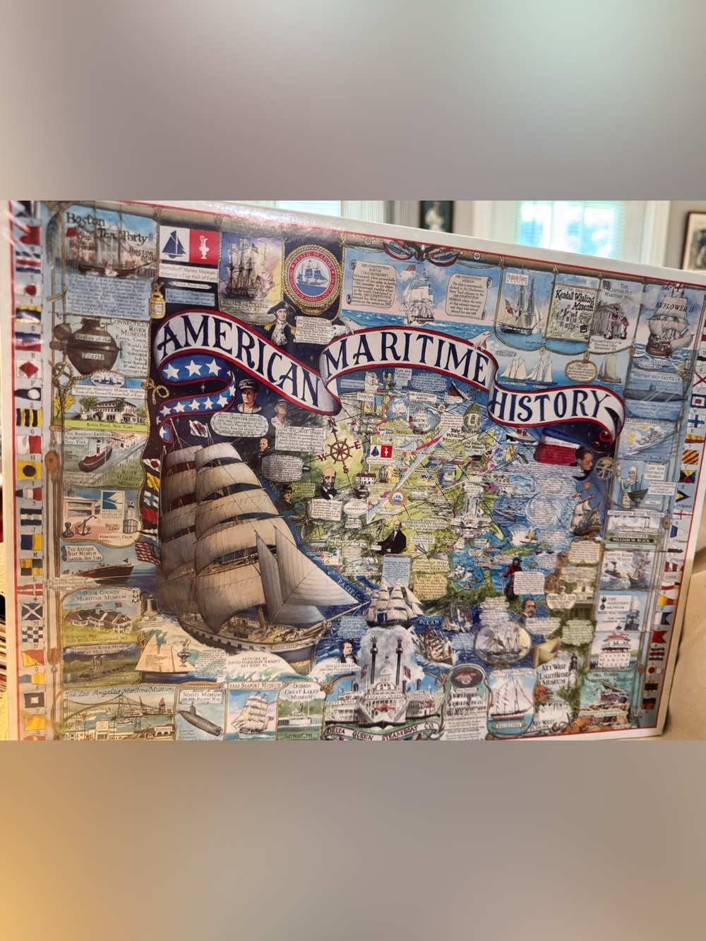 White Mountain Puzzles “American Maritime History” 1000 Piece Puzzle-NEW sealed